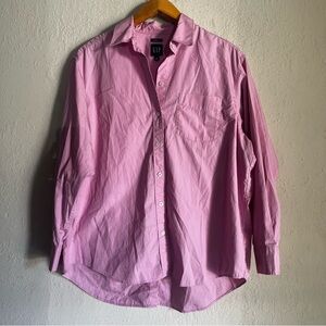 GAP Pink 100% Cotton - “The Big Shirt” Button Down